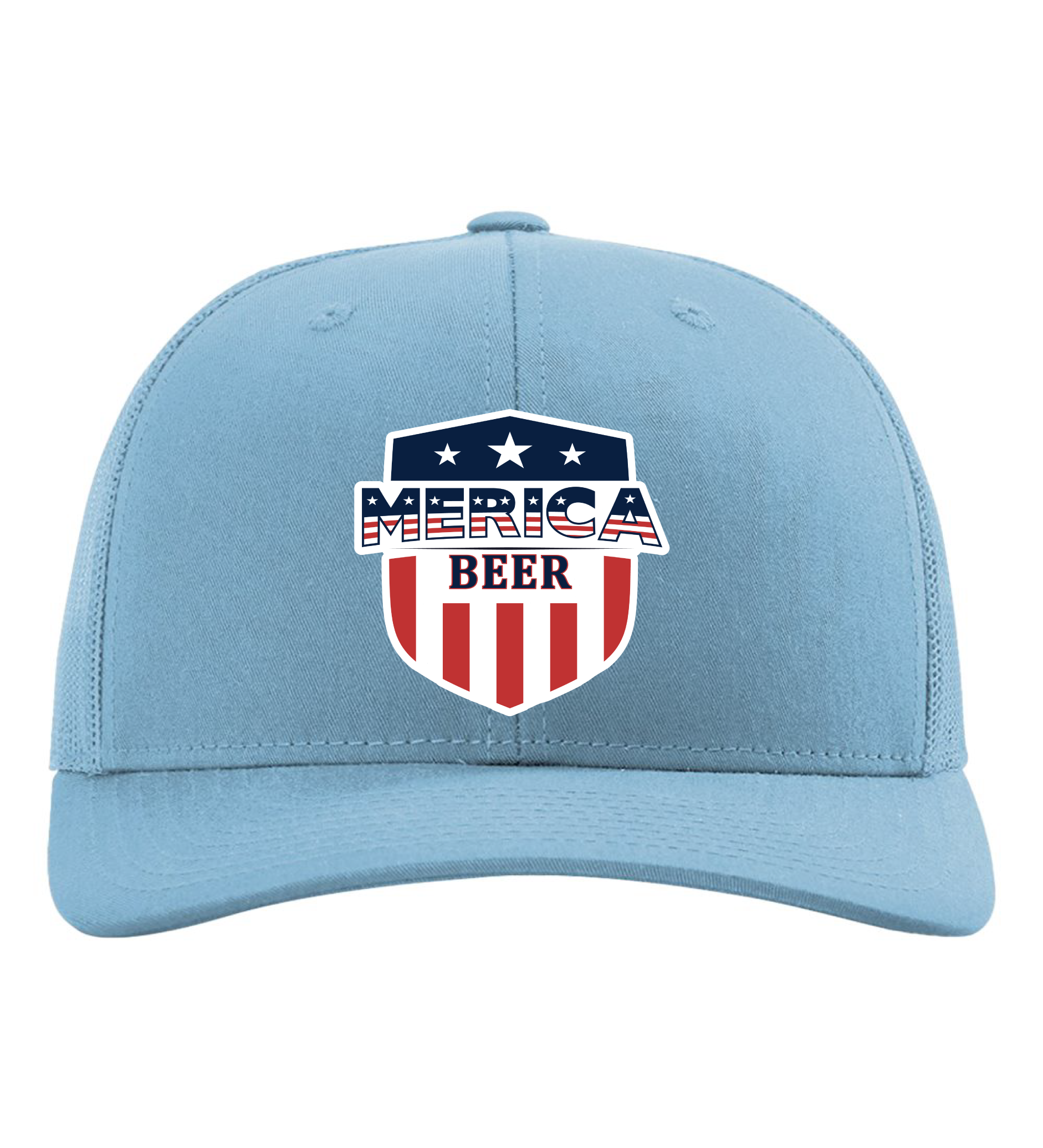 Merica Beer Shield Patch Hat - Unisex