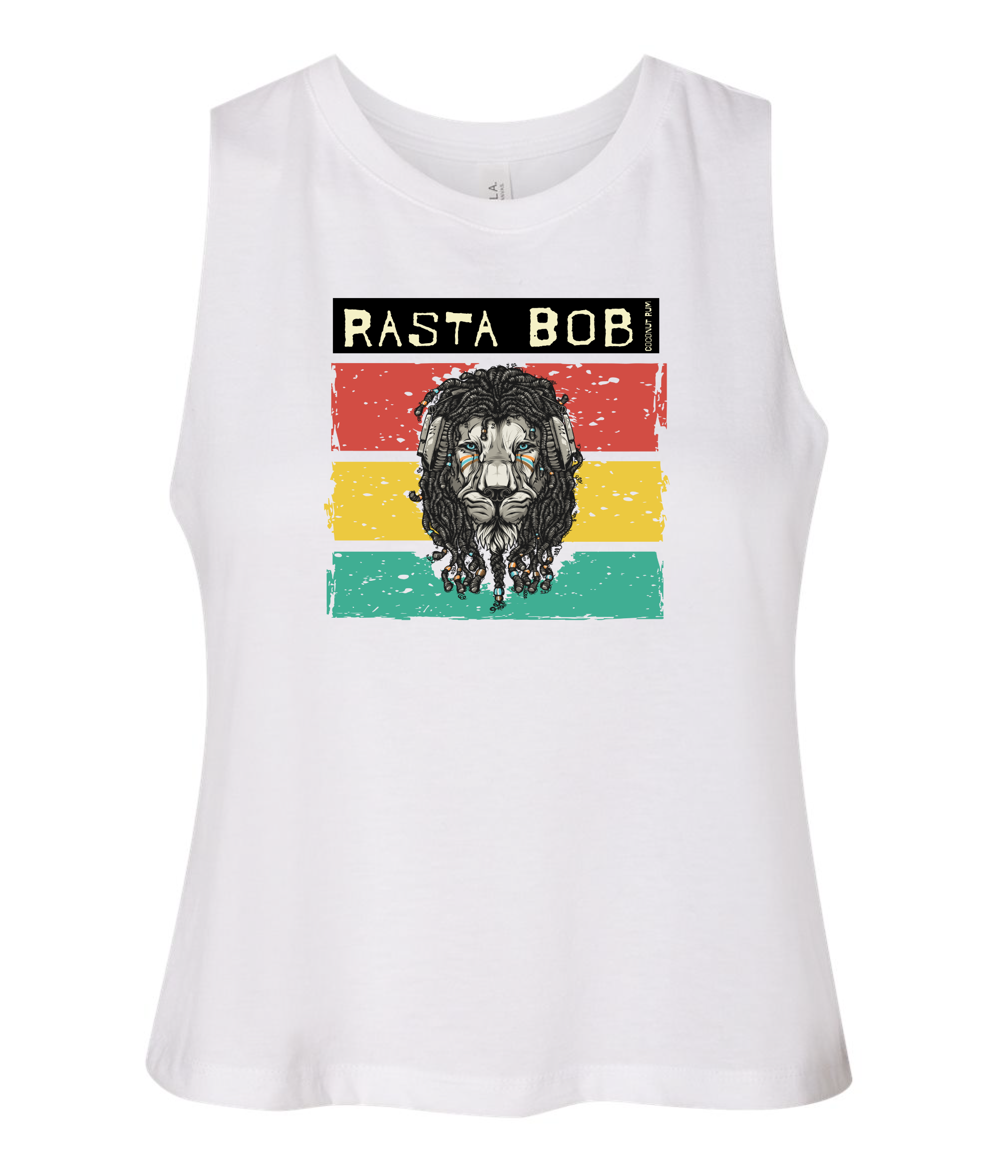 Rasta Bob Coconut Rum - Women's Crop Racerback