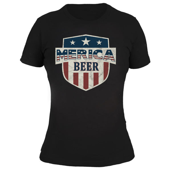 Merica Beer Shield - Women's Tee