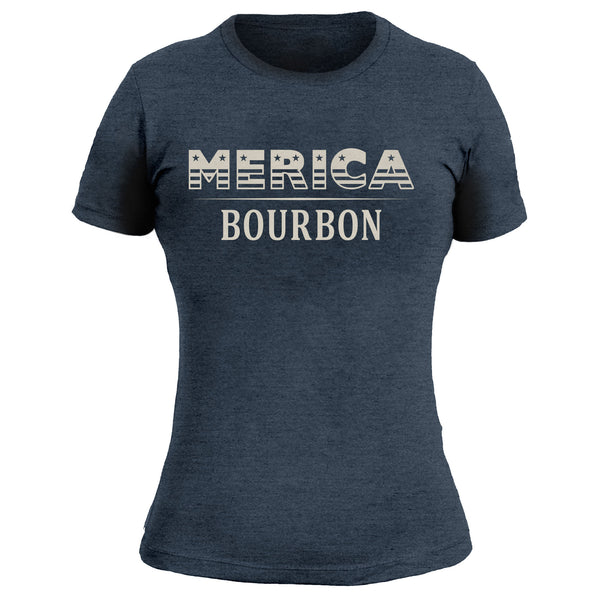Merica Bourbon Logo - Women's Tee