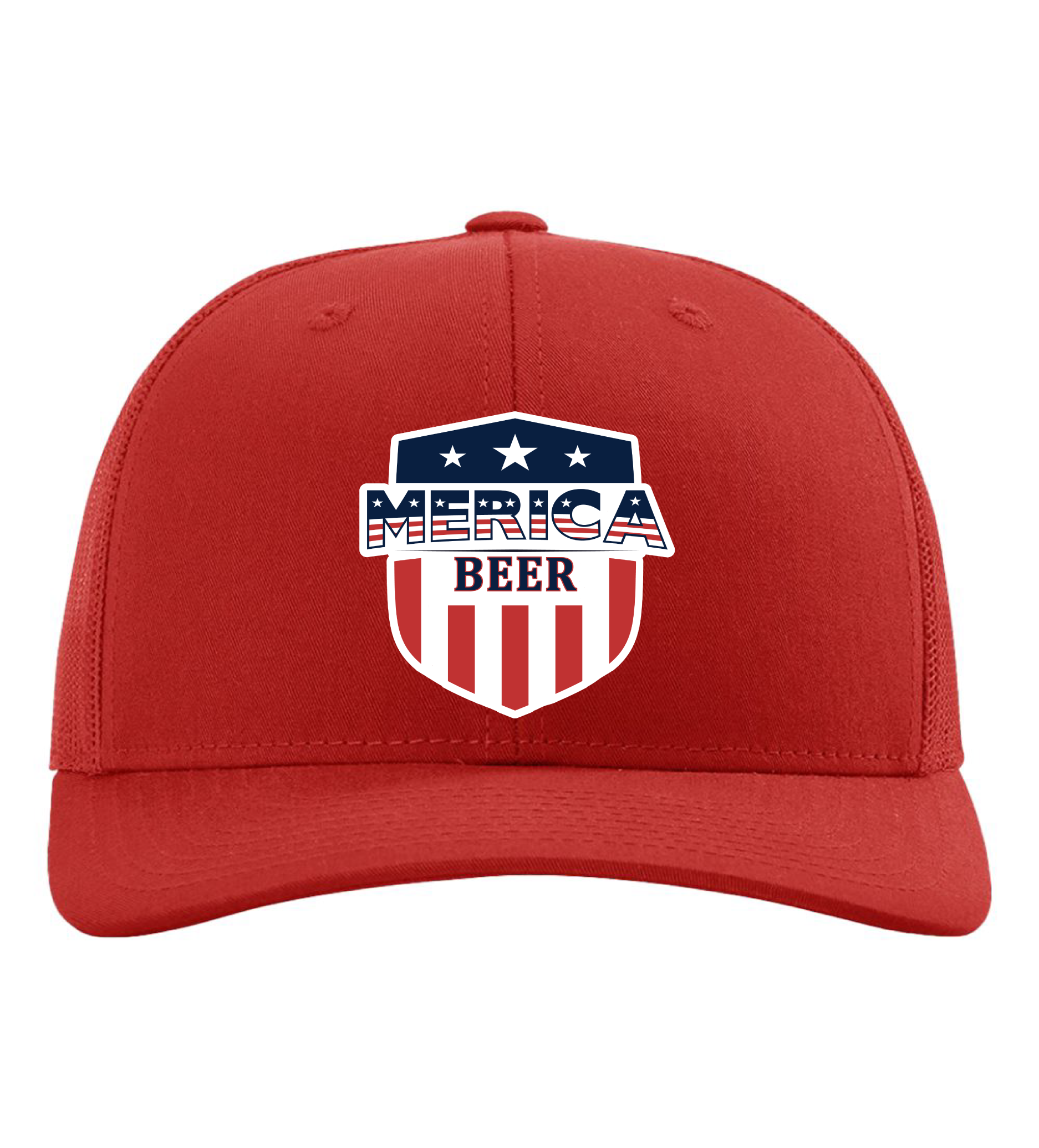 Merica Beer Shield Patch Hat - Unisex