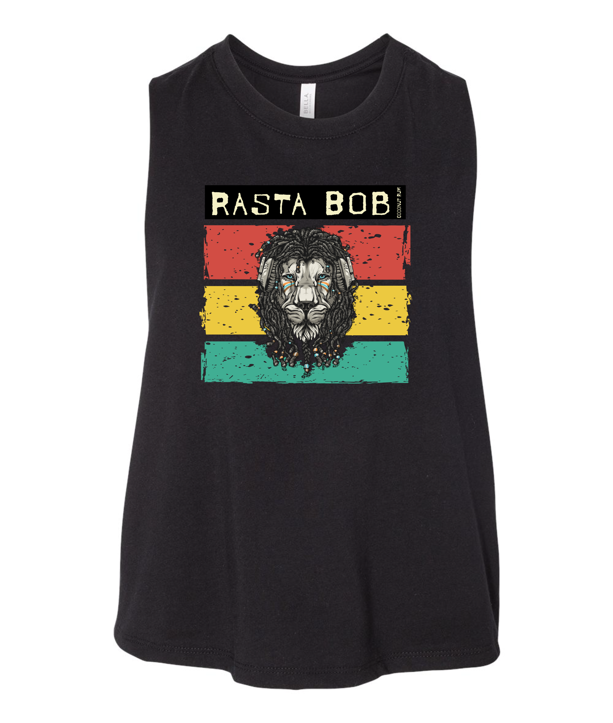 Rasta Bob Coconut Rum - Women's Crop Racerback