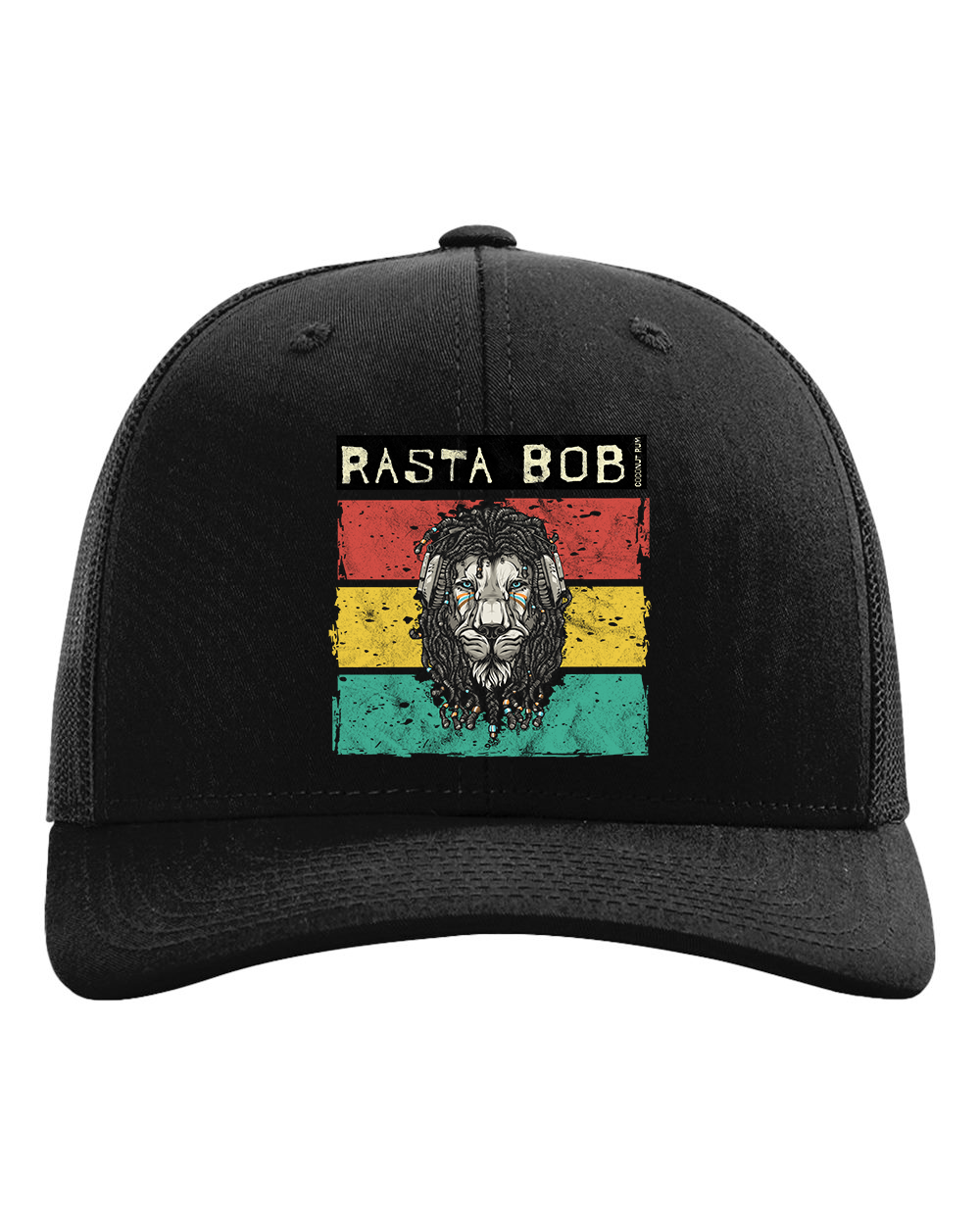Rasta Bob Coconut Snapback Hat Black