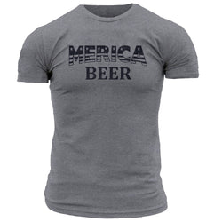 Merica Beer Logo - Men's Tee
