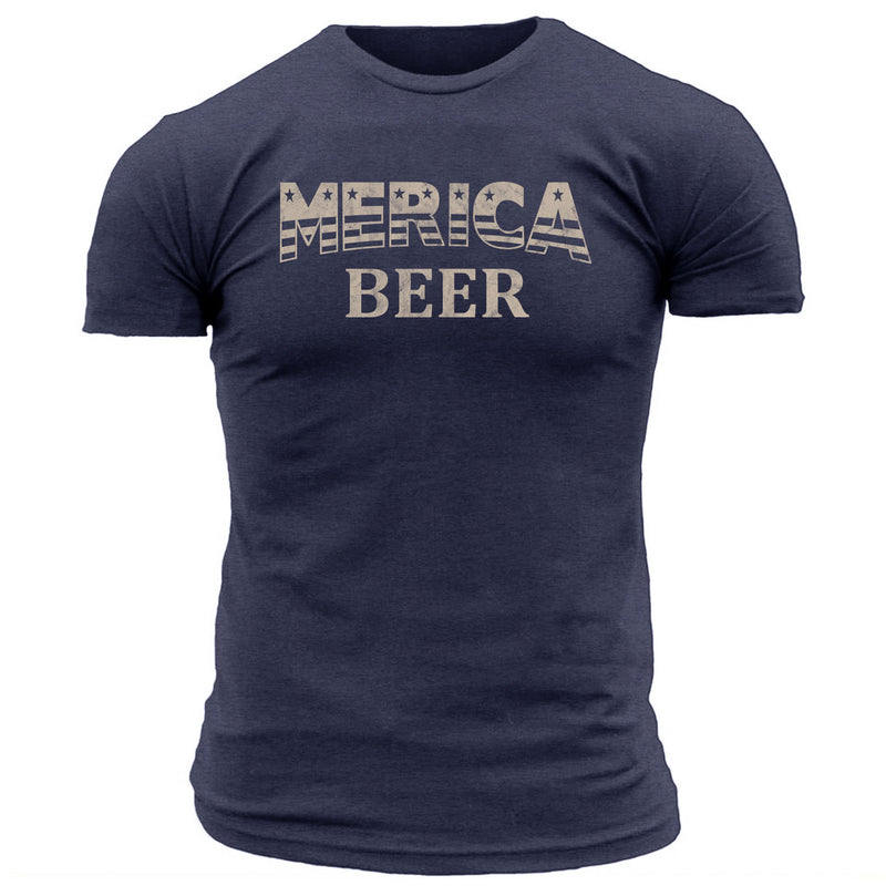 Merica Beer Logo - Men's Tee