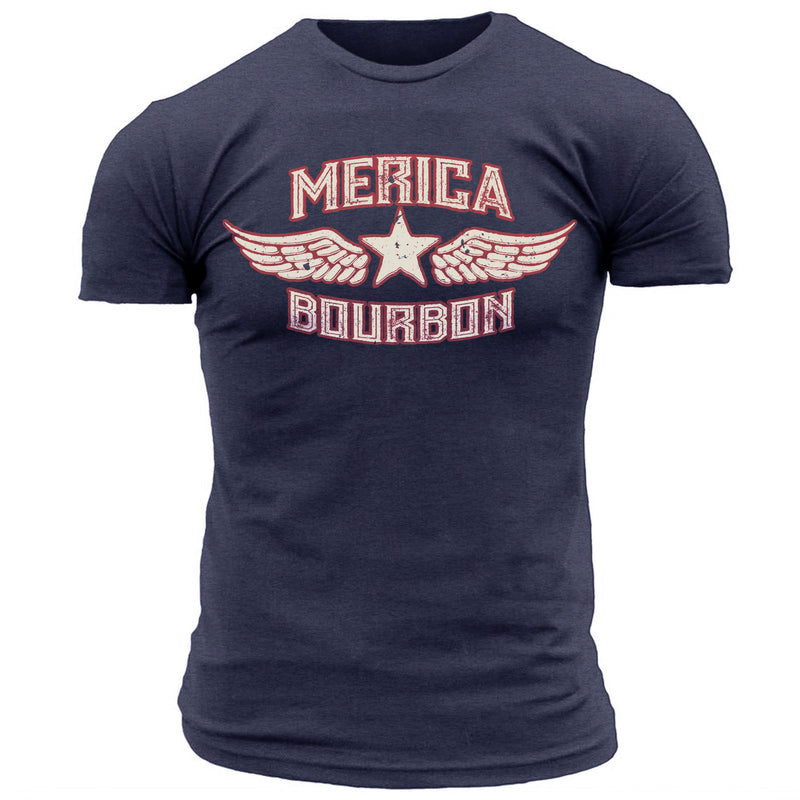 Merica Bourbon Wings - Men's Tee