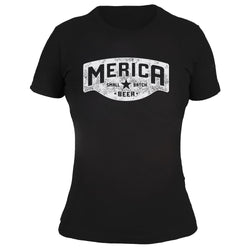 Merica Small Batch Beer Logo - Women's Tee