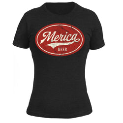 Merica Beer Emblem Red - Women's Tee