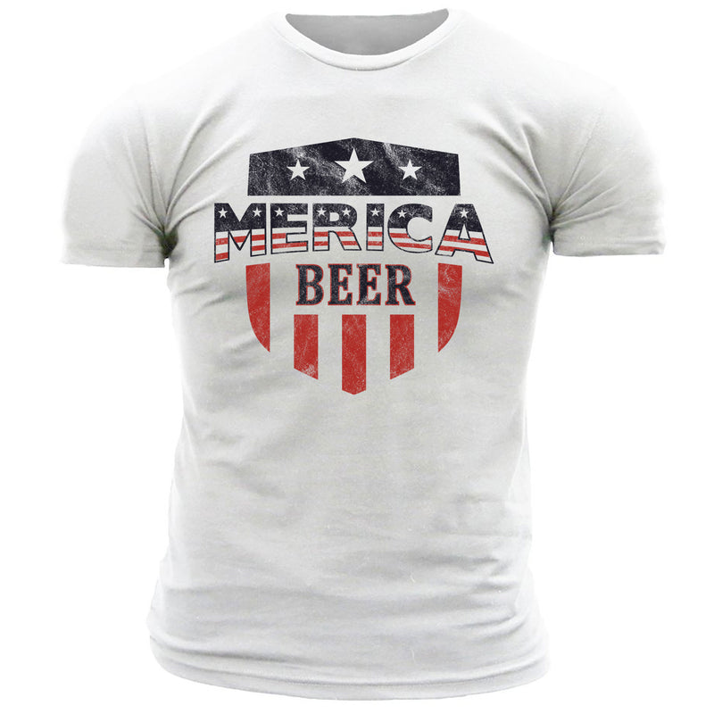 Merica Beer Shield - Men's Tee